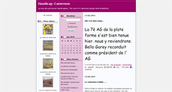 Desktop Screenshot of handicap-cameroon.nordblogs.com